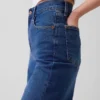 Jeans med høy midje og vid benbredde