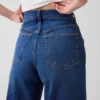 Jeans med høy midje og vid benbredde