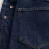 Jeans med høy midje og vid benbredde