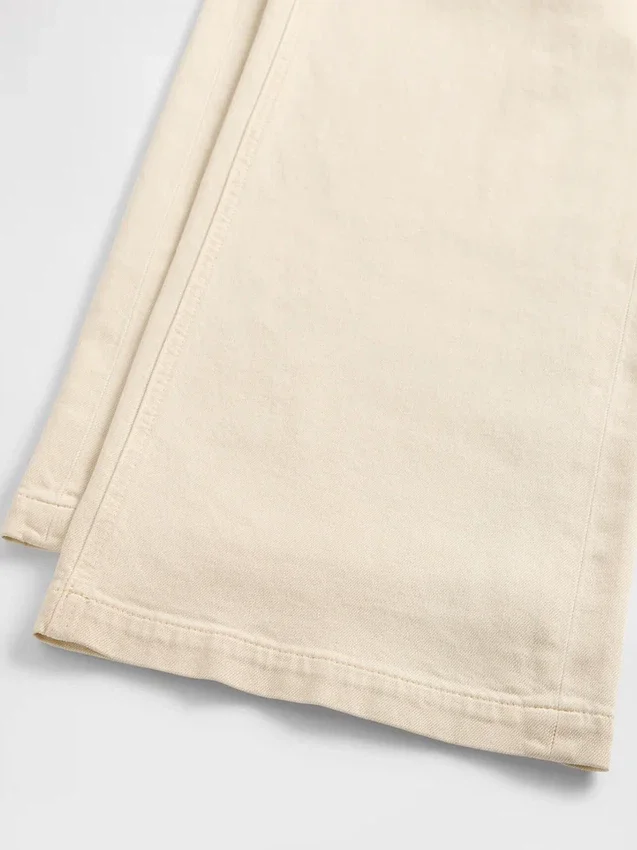 Jeans med høy midje og vid benbredde