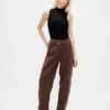 Jeans med høy midje, ultramyk og krysset snitt