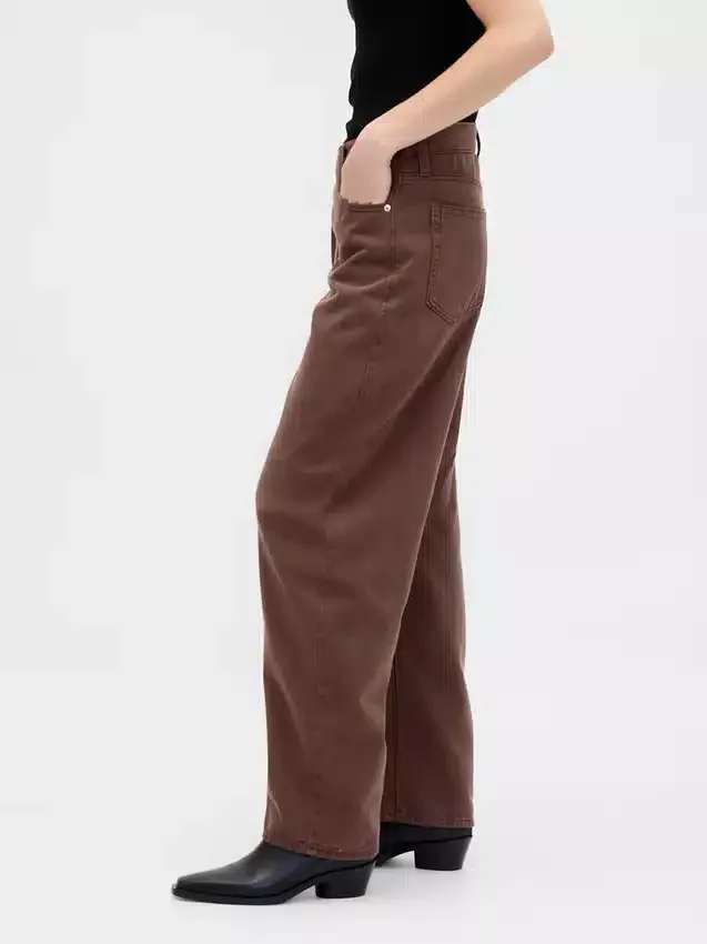 Jeans med høy midje, ultramyk og krysset snitt