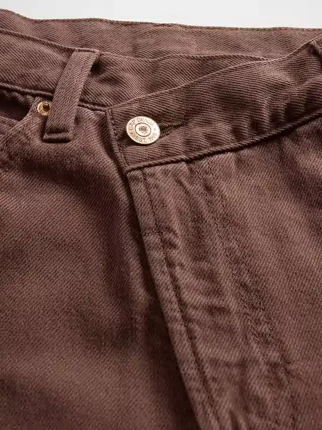 Jeans med høy midje, ultramyk og krysset snitt
