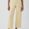 Jeans med høy midje, vid benvidde og ankelengde