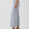 Jeans med høy midje, vid benvidde og ankelengde