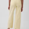Jeans med høy midje, vid benvidde og ankelengde