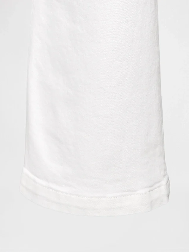 Jeans med høy midje, vid benvidde og ankelengde