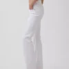Jeans med lav midje, lang og slank passform og snøring