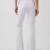 Jeans med lav midje, lang og slank passform og snøring