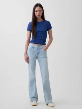 Jeans med lav midje, lange og smale