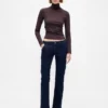 Jeans med lav midje, lange og smale