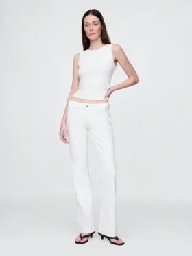 Jeans med lav midje, lange og smale