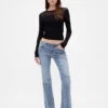 Jeans med lav midje, lange og smale