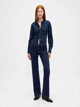 Jeans med lav midje, lange og smale