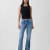 Jeans med lav midje, lange og smale