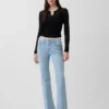 Jeans med lav midje, lange og smale