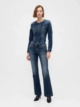 Jeans med lav midje, lange og smale