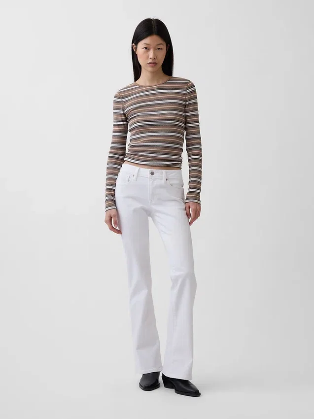 Jeans med lav midje, lange og smale