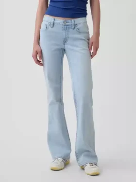 Jeans med lav midje, lange og smale