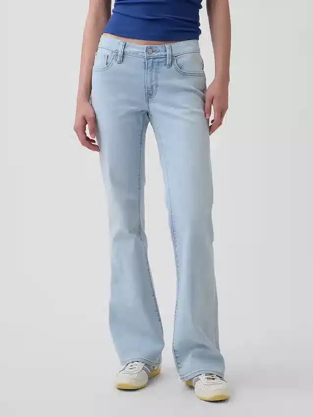 Jeans med lav midje, lange og smale