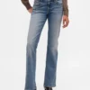 Jeans med lav midje, lange og smale