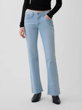 Jeans med lav midje, lange og smale