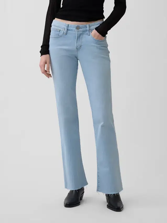 Jeans med lav midje, lange og smale