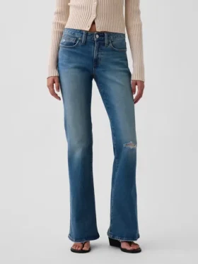 Jeans med lav midje, lange og smale