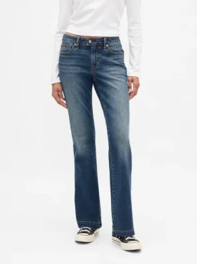 Jeans med lav midje, lange og smale