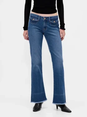Jeans med lav midje, lange og smale