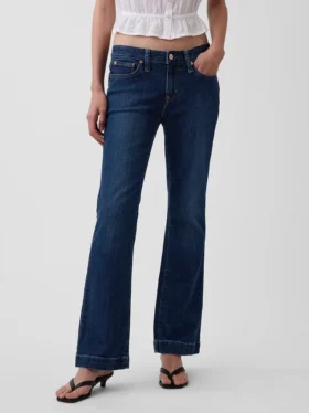 Jeans med lav midje, lange og smale