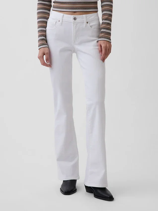 Jeans med lav midje, lange og smale