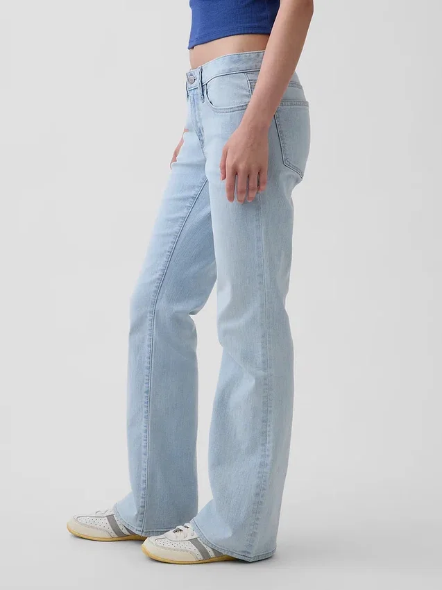 Jeans med lav midje, lange og smale