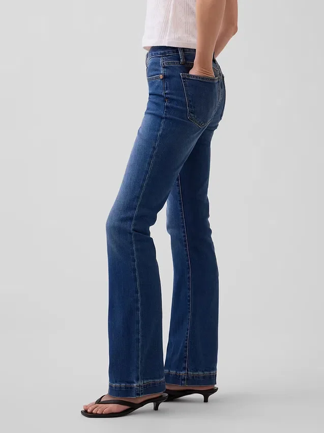 Jeans med lav midje, lange og smale