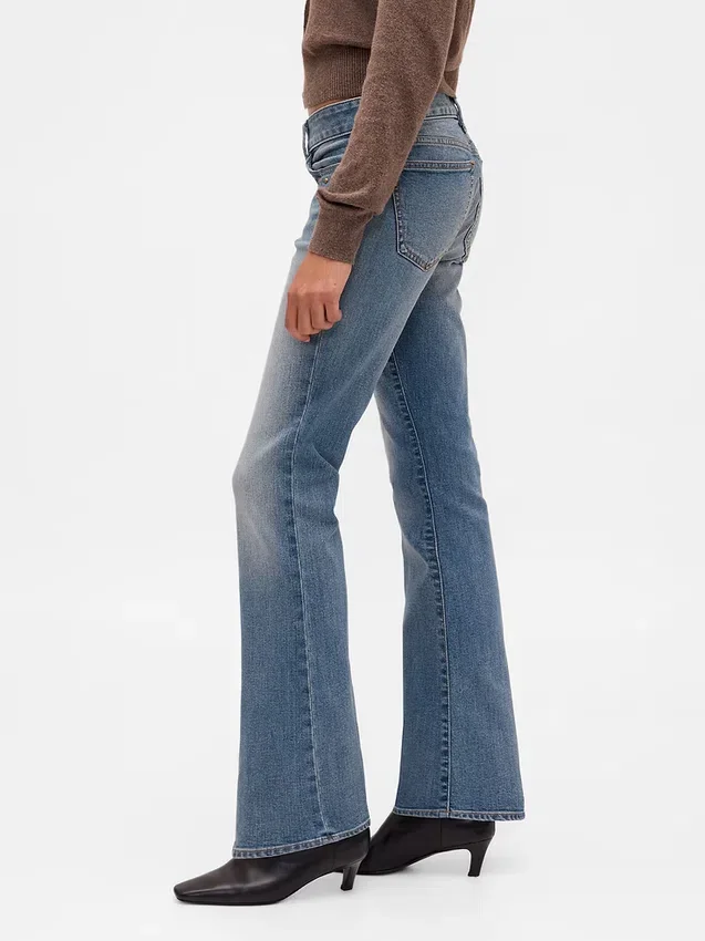 Jeans med lav midje, lange og smale