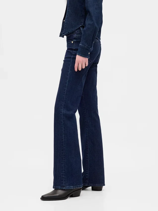 Jeans med lav midje, lange og smale