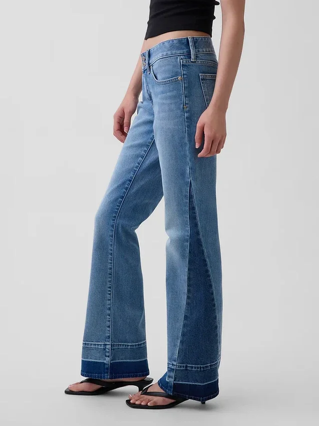 Jeans med lav midje, lange og smale