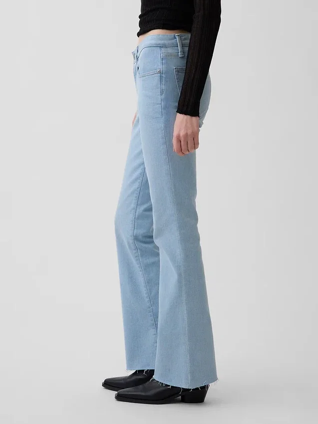 Jeans med lav midje, lange og smale