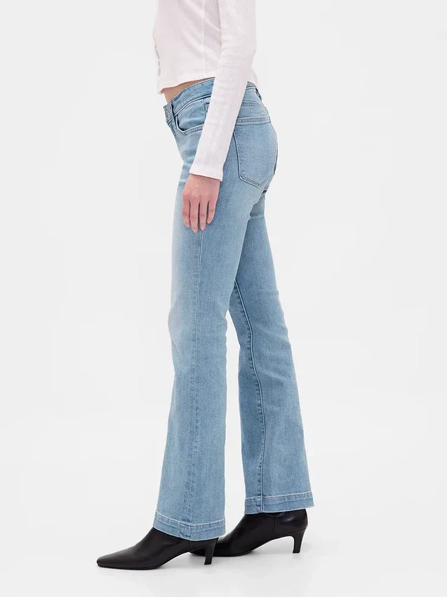 Jeans med lav midje, lange og smale