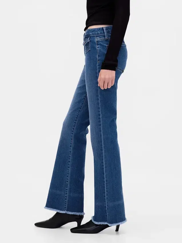 Jeans med lav midje, lange og smale