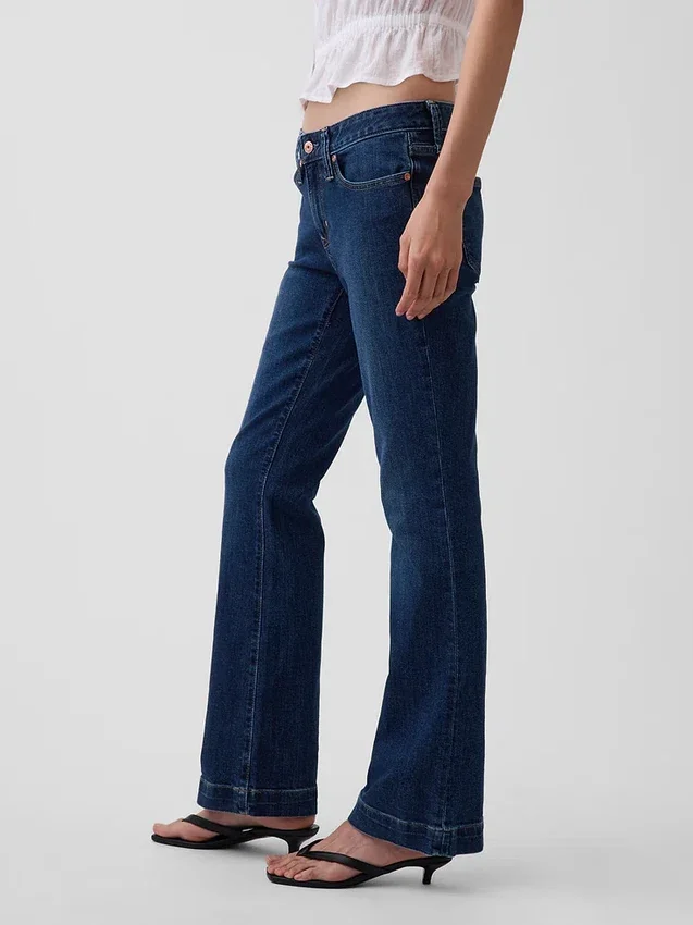 Jeans med lav midje, lange og smale