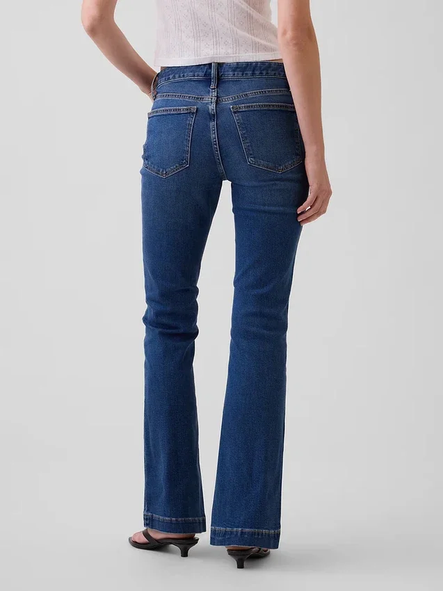 Jeans med lav midje, lange og smale