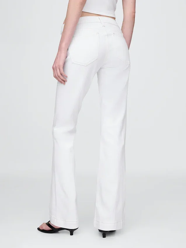 Jeans med lav midje, lange og smale