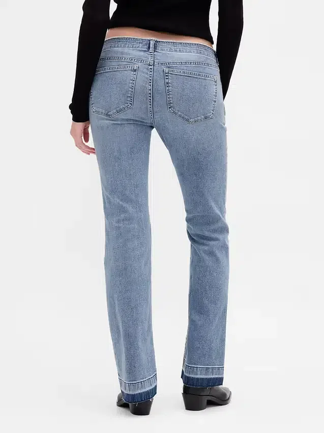 Jeans med lav midje, lange og smale