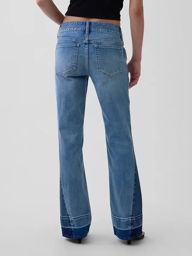 Jeans med lav midje, lange og smale