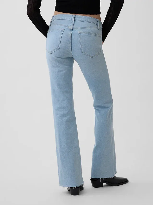Jeans med lav midje, lange og smale