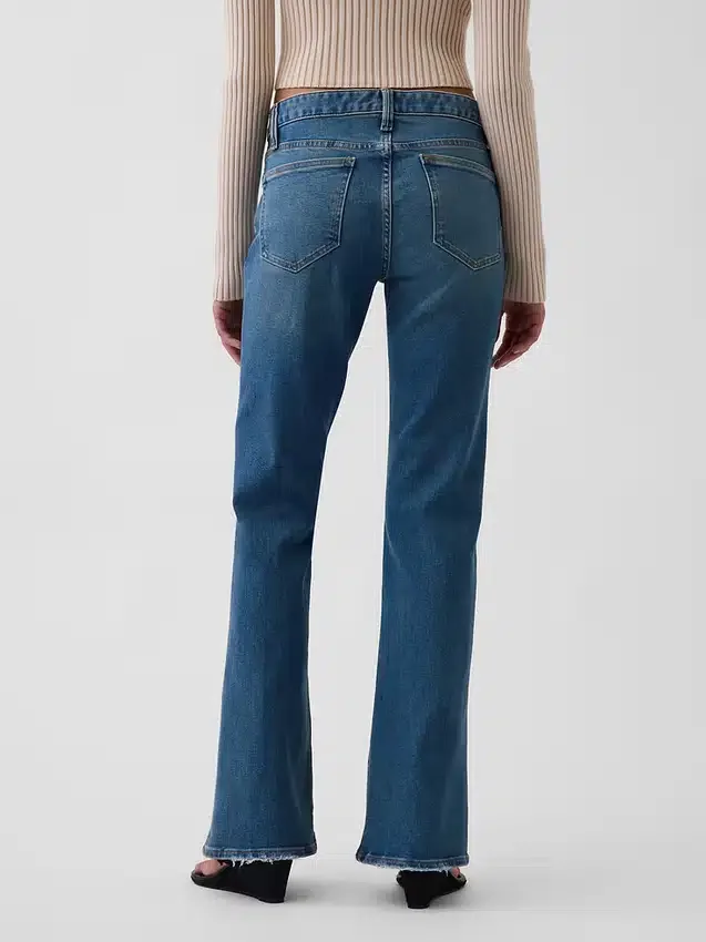 Jeans med lav midje, lange og smale