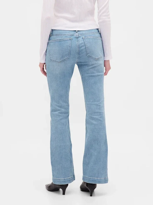 Jeans med lav midje, lange og smale