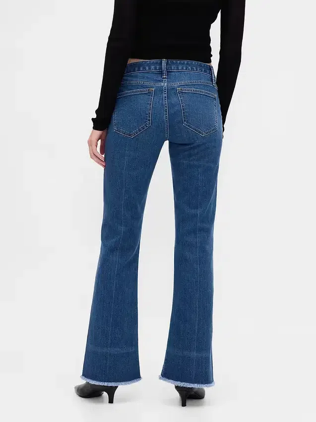 Jeans med lav midje, lange og smale