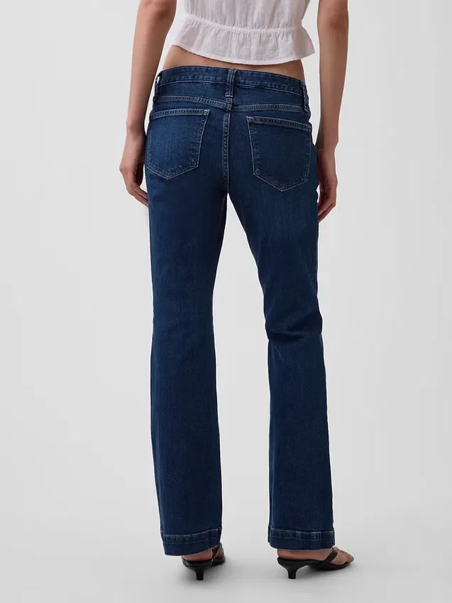 Jeans med lav midje, lange og smale